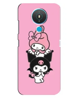Чехол для Nokia 1.4 с картинкой «My Melody и Kuromi»