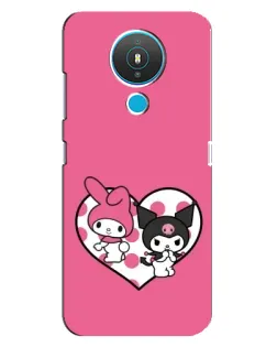 Чехол для Nokia 1.4 с картинкой «Kuromi и My Melody»