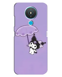 Чехол для Nokia 1.4 с картинкой «Kuromi с зонтиком»