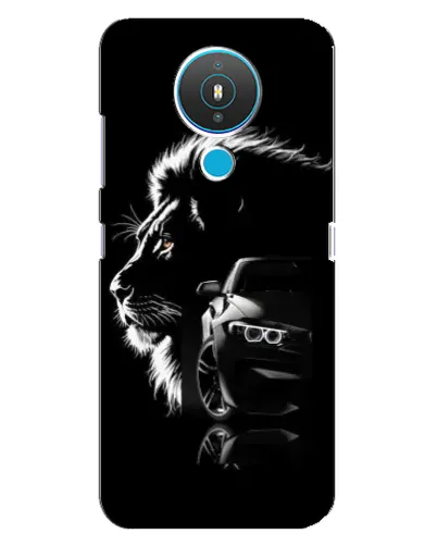 Чехол для Nokia 1.4 с картинкой «BMW и лев»