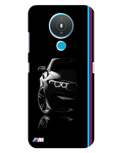 Чехол для Nokia 1.4 с картинкой «Силуэт BMW в темноте»