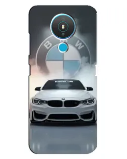 Чехол для Nokia 1.4 с картинкой «BMW в белом дыму»