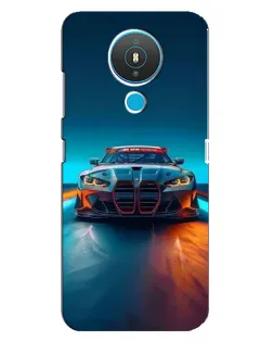 Чехол для Nokia 1.4 с картинкой «BMW — огни неона»