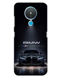 Чехол для Nokia 1.4 с картинкой «BMW сквозь ночной город»