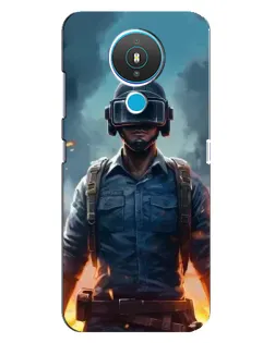 Чехол для Nokia 1.4 с картинкой «PUBG — реалистичный герой»