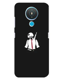 Чехол для Nokia 1.4 с картинкой «PUBG — силуэт воина»