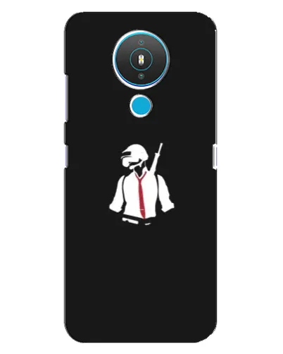Чехол для Nokia 1.4 с картинкой «PUBG — силуэт воина»