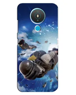 Чехол для Nokia 1.4 с картинкой «Десант PUBG — прыжок»