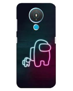 Чехол для Nokia 1.4 с картинкой «Among Us неон-арт»