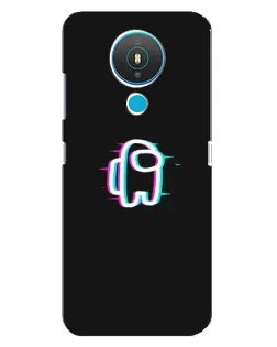 Чехол для Nokia 1.4 с картинкой «Among Us неон»
