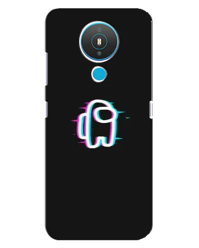 Чехол для Nokia 1.4 с картинкой «Among Us неон»