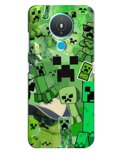Чехол для Nokia 1.4 с картинкой «Криперы Minecraft»
