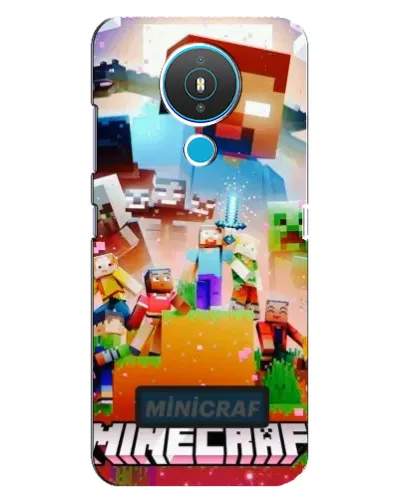 Чехол для Nokia 1.4 с картинкой «Minecraft герои игры»