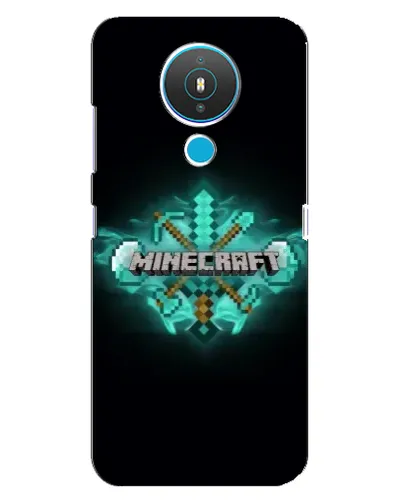 Чехол для Nokia 1.4 с картинкой «Minecraft Diamond лого»