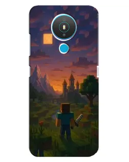 Чехол для Nokia 1.4 с картинкой «Стив у башни»