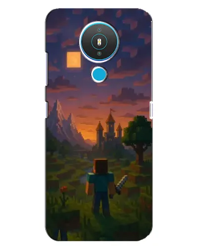 Чехол для Nokia 1.4 с картинкой «Стив у башни»