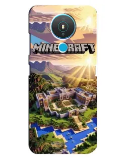 Чехол для Nokia 1.4 с картинкой «Minecraft панорама»