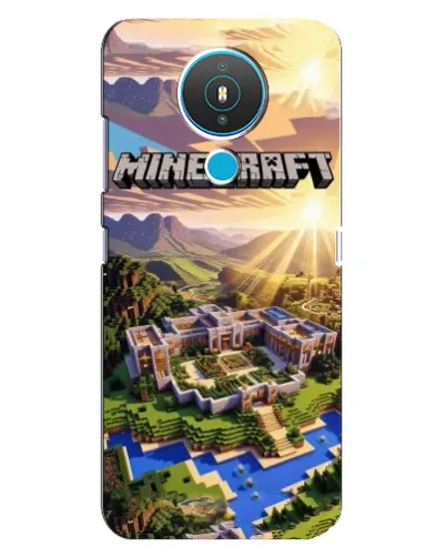 Чехол для Nokia 1.4 с картинкой «Minecraft панорама»