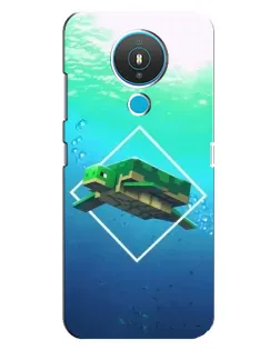 Чехол для Nokia 1.4 с картинкой «Черепаха Minecraft»