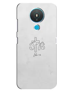Чохол для Nokia 1.4 з картинкою «Івана 3:16 Хрест»