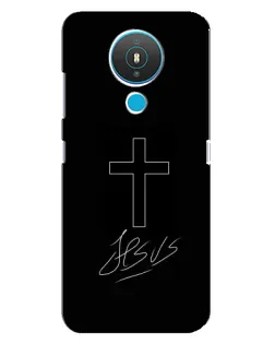 Чехол для Nokia 1.4 с картинкой «Графический крест Jesus»