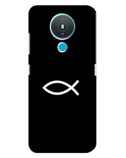 Чехол для Nokia 1.4 с картинкой «Символ рыбы Jesus»