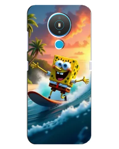 Чехол для Nokia 1.4 с картинкой «Губка Боб серфингист»