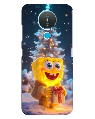 Чехол для Nokia 1.4 с картинкой «Рождественский Спанч Боб»