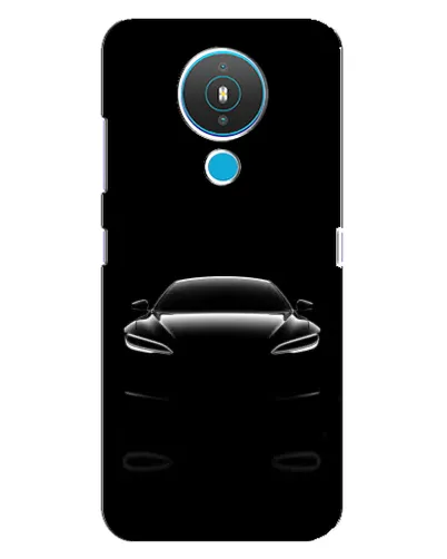 Чехол для Nokia 1.4 с картинкой «Силуэт Tesla Night»