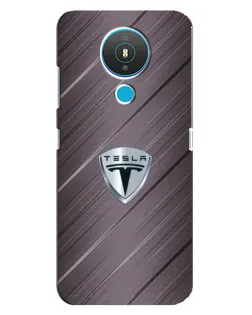 Чехол для Nokia 1.4 с картинкой «Металлическая текстура Tesla»