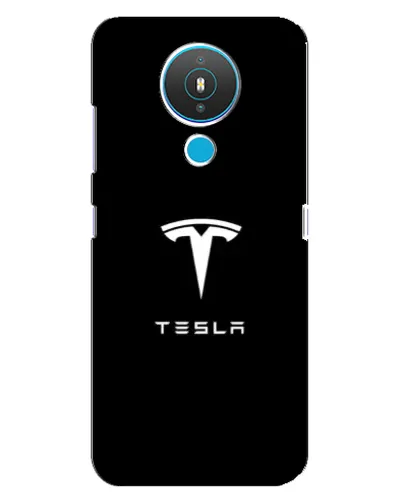 Чехол для Nokia 1.4 с картинкой «Tesla White Logo»
