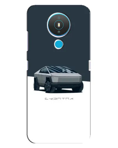 Чехол для Nokia 1.4 с картинкой «Серебристый Cybertruck Tesla»