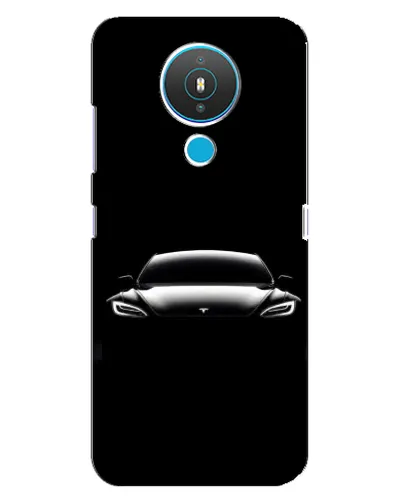 Чехол для Nokia 1.4 с картинкой «Фары Tesla Night»