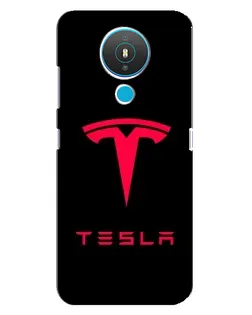 Чехол для Nokia 1.4 с картинкой «Tesla Red Logo»