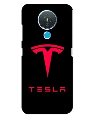 Чехол для Nokia 1.4 с картинкой «Tesla Red Logo»