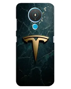 Чехол для Nokia 1.4 с картинкой «Мраморная Tesla Gold»