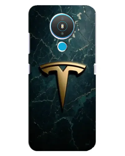 Чехол для Nokia 1.4 с картинкой «Мраморная Tesla Gold»
