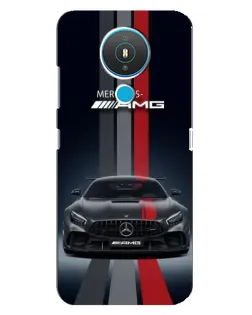 Чехол для Nokia 1.4 с картинкой «Mercedes — белый карбон»