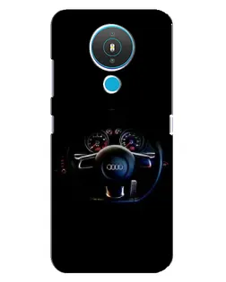 Чехол для Nokia 1.4 с картинкой «Салон Audi — руль»