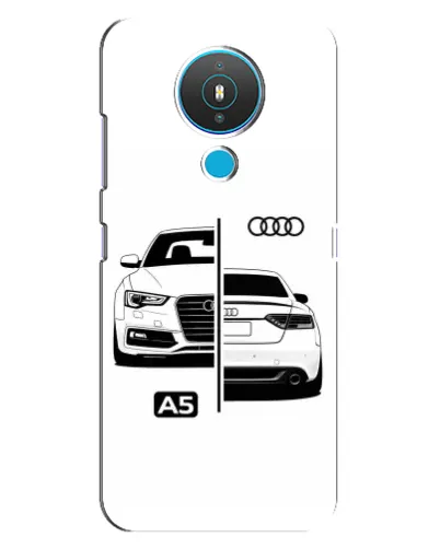 Чехол для Nokia 1.4 с картинкой «Audi — контрастный дизайн»