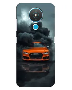 Чехол для Nokia 1.4 с картинкой «Audi в облаках дыма»