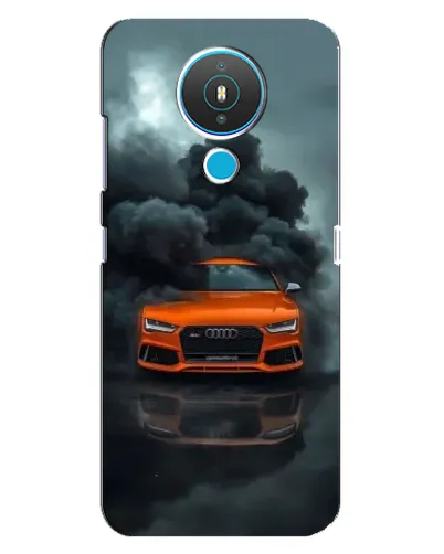 Чехол для Nokia 1.4 с картинкой «Audi в облаках дыма»