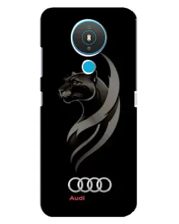 Чехол для Nokia 1.4 с картинкой «Графика — пантера и Audi»