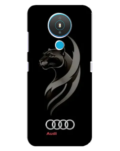 Чехол для Nokia 1.4 с картинкой «Графика — пантера и Audi»