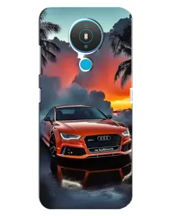 Чехол для Nokia 1.4 с картинкой «Audi — закат»