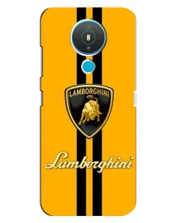 Чехол для Nokia 1.4 с картинкой «Lamborghini Stripe желтый»