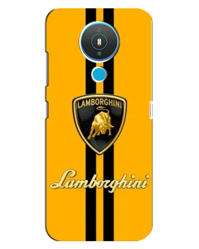 Чехол для Nokia 1.4 с картинкой «Lamborghini Stripe желтый»