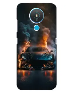 Чехол для Nokia 1.4 с картинкой «Lamborghini дымная эстетика»