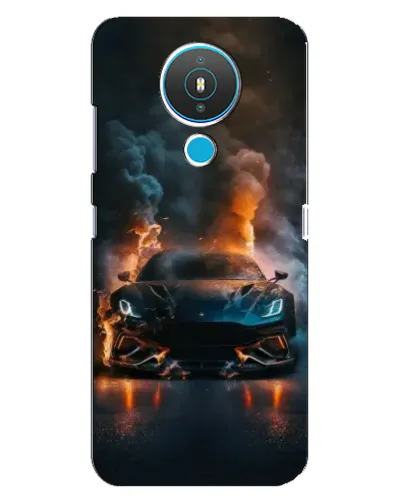 Чехол для Nokia 1.4 с картинкой «Lamborghini дымная эстетика»
