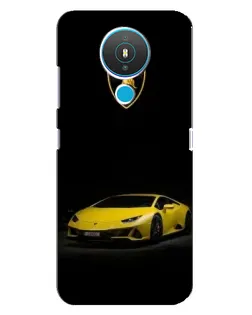 Чехол для Nokia 1.4 с картинкой «Lamborghini желтый акцент»